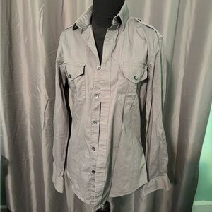 Express Fitted Gray Shirt